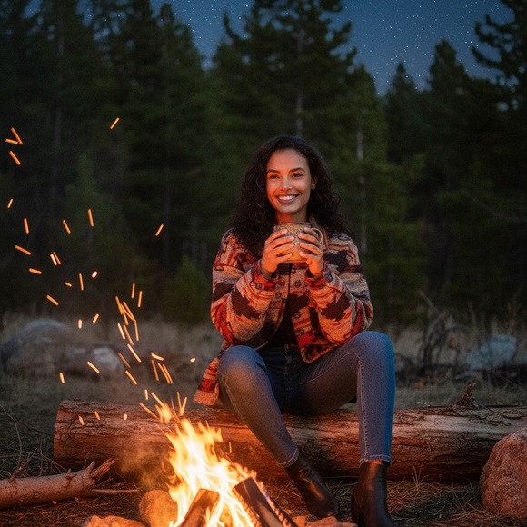 Stylish Women's Patterned Utility Jacket - Picture 2 of 7